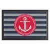 Hanse Home Schmutzfangmatte Anker - Kunstfaser - Blau / Rot