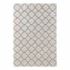Mint Rugs Hochflorteppich Luna - Kunstfaser - Creme / Anthrazit - 200 x 290 cm