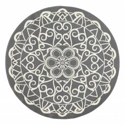 Zala Living Teppich Mandala - Webstoff - Grau
