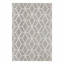 Top Square Teppich Play III - Grau / Creme - 160 x 230 cm