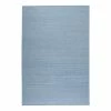 Esprit Home Teppich Rainbow Kelim handgewebt - Baumwolle - Matt Hellblau - 80 x 150 cm