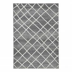 Zala Living Teppich Rhombe - Grau / Creme - 200 x 290 cm