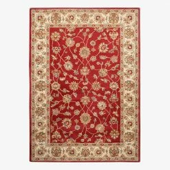 THEKO die markenteppiche Teppich Royal Ziegler - Wolle/Rot - 70 cm x 140 cm