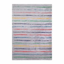 Tom Tailor Teppich Soft Hidden - Grau/Multicolor - Maße: 160 x 230 cm
